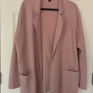 J. Crew Eloise Pink Open-Front Sweater Blazer size L